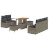 vidaXL Tuin Sofa Set met kussen met opslag met kussen 8 pcs Grijs