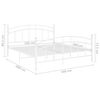 vidaXL Bedframe metaal wit 160x200 cm