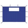 vidaXL Prieelzijwanden met ramen 2 st blauw