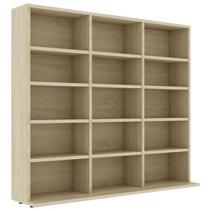 vidaXL Cd-kast 100x23x89,5 cm bewerkt hout sonoma eikenkleurig