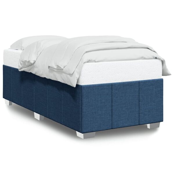 vidaXL Bedframe zonder matras 80x200 cm stof blauw