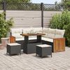 vidaXL Tuin Sofa Set met kussen 8 pcs Zwart en cr&egrave;me