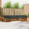 vidaXL Sofa-Sets 8 pcs Natuurlijk en Antraciet Massief Acaciahout