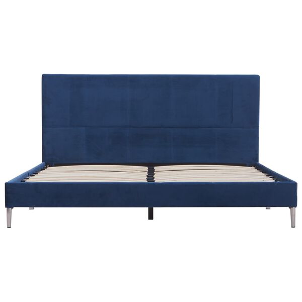 vidaXL Bedframe stof blauw 160x200 cm