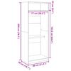 vidaXL Kledingkast 80x50x200 cm bewerkt hout bruin eikenkleur