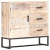 vidaXL Dressoir 73x30x75 cm massief acaciahout wit