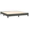 vidaXL Boxspring met matras fluweel donkergrijs 160x200 cm