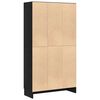 vidaXL Boekenkast Zwart Eiken 82,5 x 30,5 x 150 cm Bewerkt hout