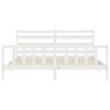 vidaXL Bedframe met hoofdbord massief hout wit 180x200 cm