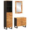 vidaXL Badkamer Sets met lade met plank Naturel Massief Mango Hout