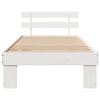 vidaXL Bedframe met hoofdeinde Wit 100 x 200 cm Massief grenenhout