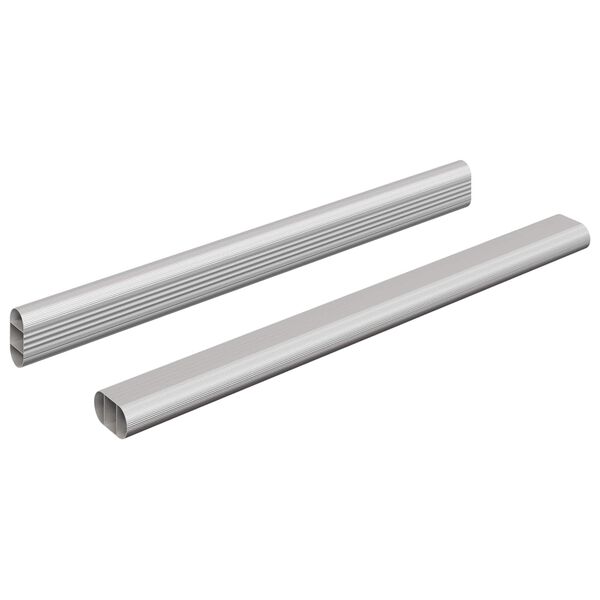vidaXL Kaststaaf 2 pcs Zilver 764 x 15 x 29 mm Aluminium Legering