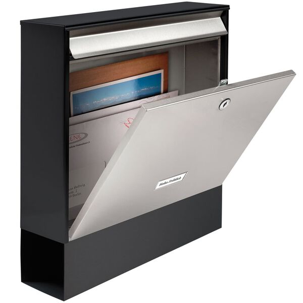 BURG-W&Auml;CHTER Brievenbus Oxford-Set 68770 B+S roestvrij staal zilver