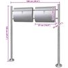 Dubbele brievenbus op RVS standaard
