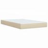 vidaXL Boxspring met matras stof cr&egrave;mekleurig 120x190 cm