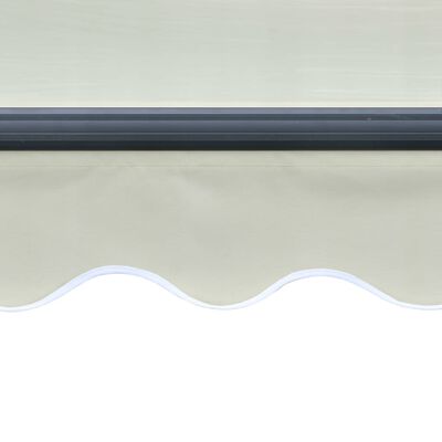 vidaXL Luifel uittrekbaar met windsensor en LED 400x300 cm crème