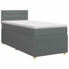 vidaXL Boxspringbed met matras Donkergrijs 90 x 200 cm Stof