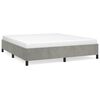vidaXL Bedframe zonder matras lichtgrijs California King fluweel