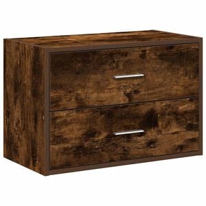 vidaXL Kast met 2 lades 60x31x40 cm bewerkt hout gerookt eikenkleurig