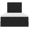 vidaXL Opslag bed met matras met matras Zwart 120 x 190 cm Fluweel