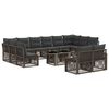 vidaXL Tuinbankenset 13 st Grijs en Donkergrijs poly rattan