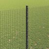 vidaXL Hek met Paal Grijs 1,6 x 10 m Staal en PVC