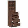 vidaXL Highboard bruin eikenkleur 40 x 41 x 135 cm Bewerkt hout