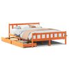 vidaXL Bedframe zonder matras massief grenenhout wasbruin 160x200 cm