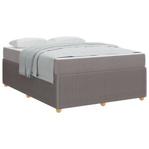 vidaXL Bedframe met matras Taupe 160 x 200 cm Stof
