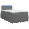 vidaXL Boxspringbed met matras Donkergrijs 120 x 190 cm Stof