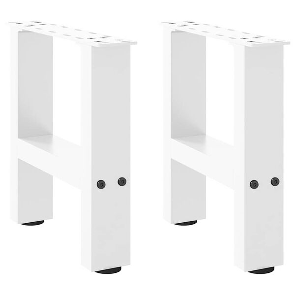 vidaXL Salontafelpoten 2 st 30x(30-31) cm staal wit