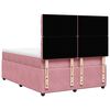 vidaXL Boxspring met matras fluweel roze 140x200 cm