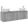 vidaXL Badkamerkastenset 3 st Grijs Sonoma 49,5 x 44,5 x 65 cm