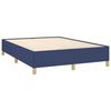 vidaXL Bedframe zonder matras stof blauw 140x200 cm