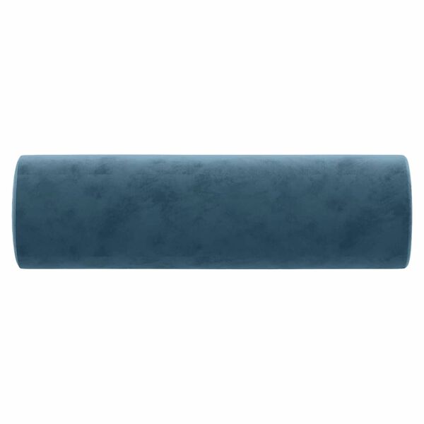vidaXL Sierkussens 2 st 15x50 cm fluweel blauw