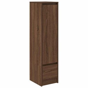vidaXL Hoge kast 29,5x34x119,5 cm spaanplaat bruin eikenkleurig