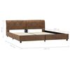 vidaXL Bedframe kunstsuède bruin 160x200 cm