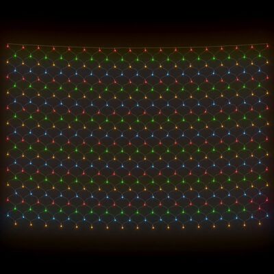vidaXL Kerstnetverlichting 204 LED's binnen/buiten 3x2 m meerkleurig