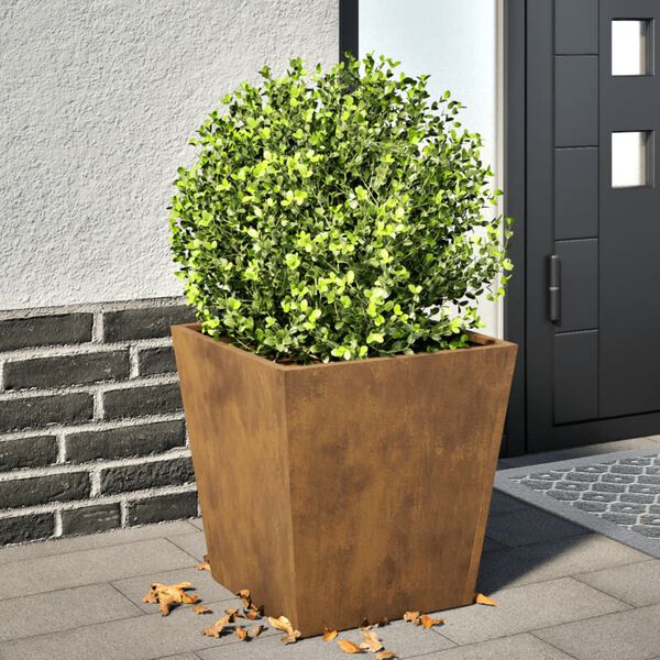 vidaXL Plantenbak 40x40x40 cm weervast staal