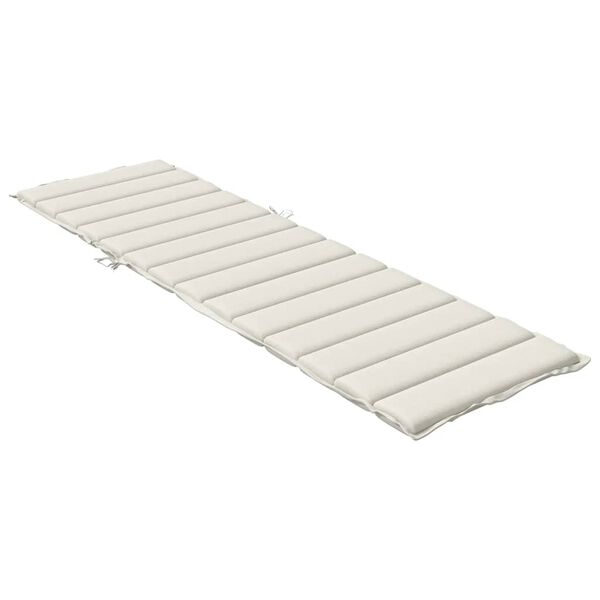 vidaXL Ligbedkussen 200x70x4 cm stof gem&ecirc;leerd cr&egrave;mekleurig