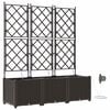 vidaXL Tuin Bloempot 3 st Bruin 120 x 40 x 142 cm PP