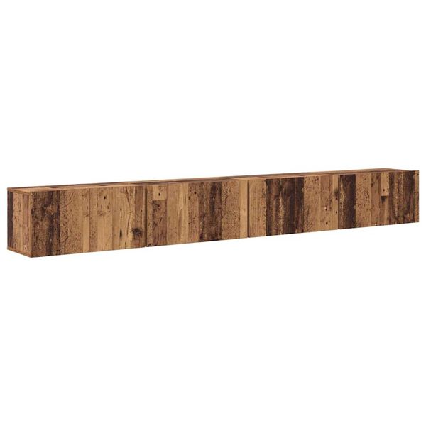 vidaXL Tv-meubelset 4 pcs Oud Hout 60 x 30 x 30 cm Bewerkt hout