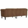 vidaXL Driezitsbank kunstsu&egrave;de bruin