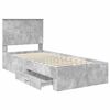 vidaXL Bedframe met hoofdeinde Beton Grijs 90 x 200 cm Bewerkt hout