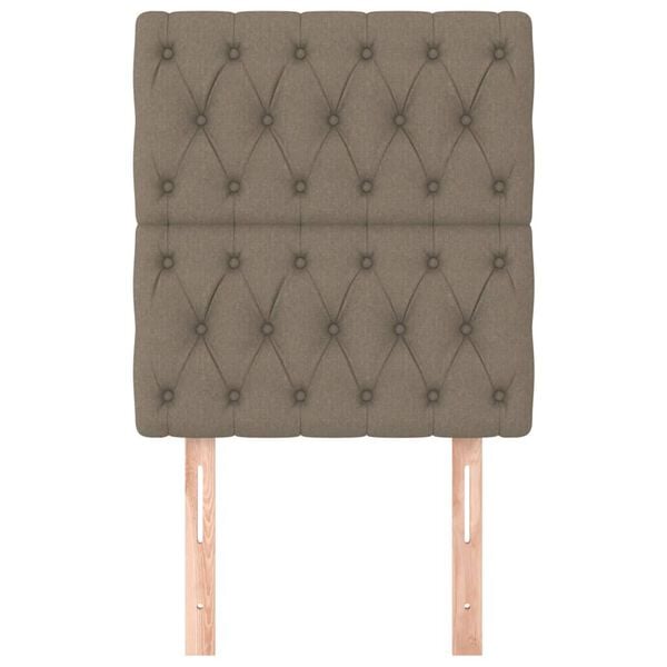 vidaXL Hoofdbord taupe 80x7x118/128 cm Stof