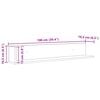 vidaXL Wandschappen 2 st 100x16,5x16,5 cm bewerkt hout wit