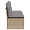 vidaXL Tuinbank 3-zits met kussens poly rattan beige