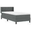 vidaXL Boxspringbed met matras Donkergrijs 190 x 90 cm Stof