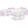 vidaXL 8-delige Loungeset met kussens geïmpregneerd grenenhout