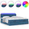 vidaXL Ottoman bed met matrassen en LED's 180x200cm fluweel